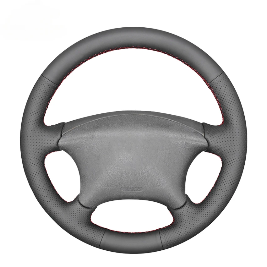 Pokrowiec na kierownicę z czarnej sztucznej skóry do Citroen Xsara Picasso Berlingo C5 2001-2010 Peugeot Partner 2003-2008