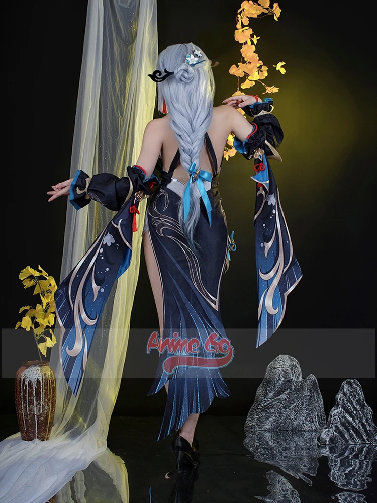 Shenhe Genshin Impact Cosplay Shenhe Lantern Rite nowy kolor skóry kostium Cheongsam kobiety Sexy kostiumy na Halloween C08797-A