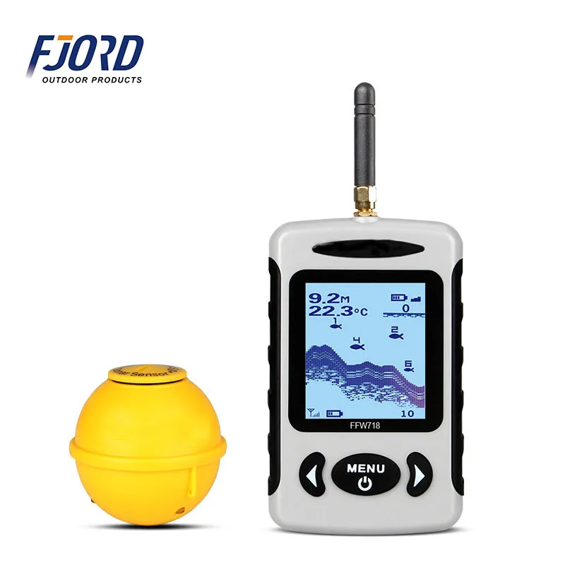 FJORD Portable Wireless Sonar  Outdoor Raft Fishing Gear with Battery Power Plastic Material Knife Type