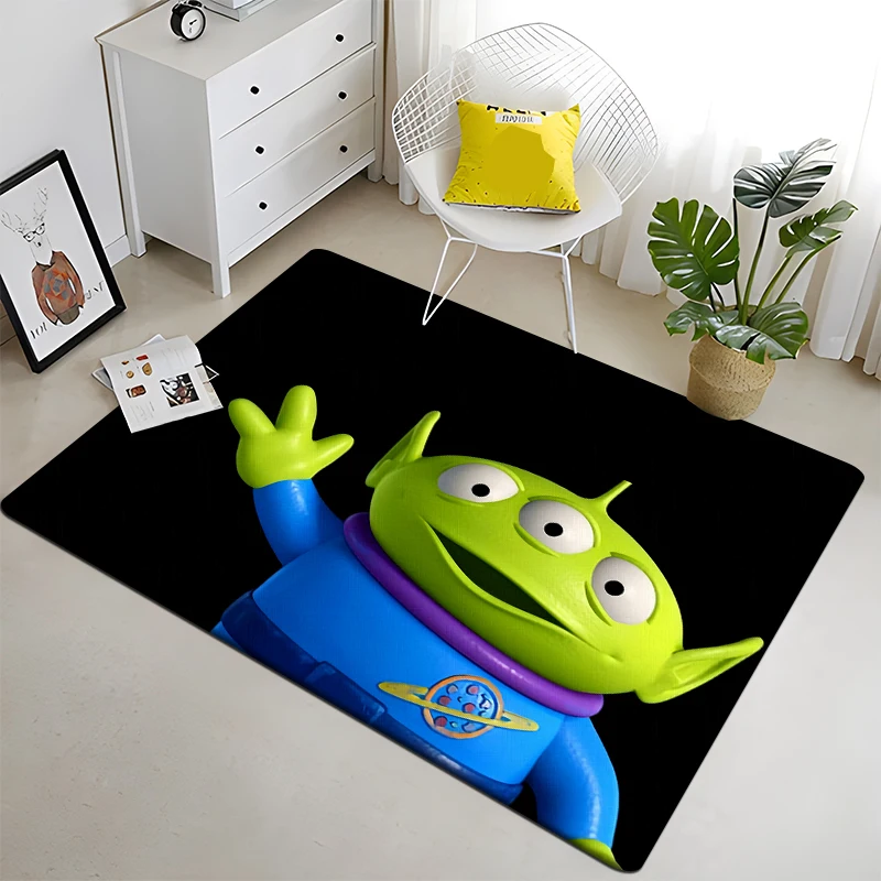 Three Eyes Toy Story Cartoon Cute HD Printed Carpet Living Room Home Decor Sofa Table Rug Non-slip Chair Lounge Mat Picnic Camp