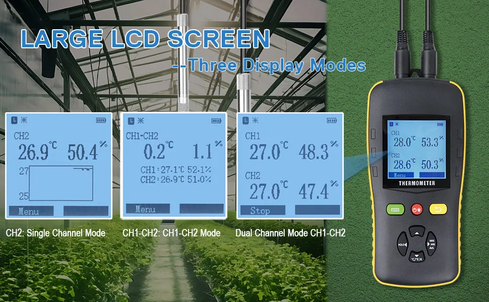 2026 HTD702 Calibrated High-precision Measuring Instrument Handheld Thermometer and Hygrometer Thermo-hygrometer