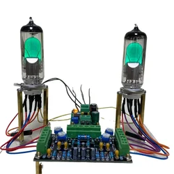 DIY modification of 6E1 electronic tube cat eye driver board 6E2 EM81 audio level fluorescence tuning indicator circuit