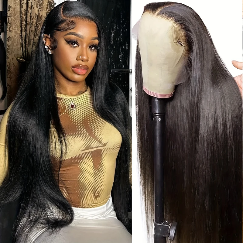 Bone straight 40 inch lace front wig for women Choice Brazilian Glueless Wig human hair Ready to Wear 4x4 hd lace frontal wig