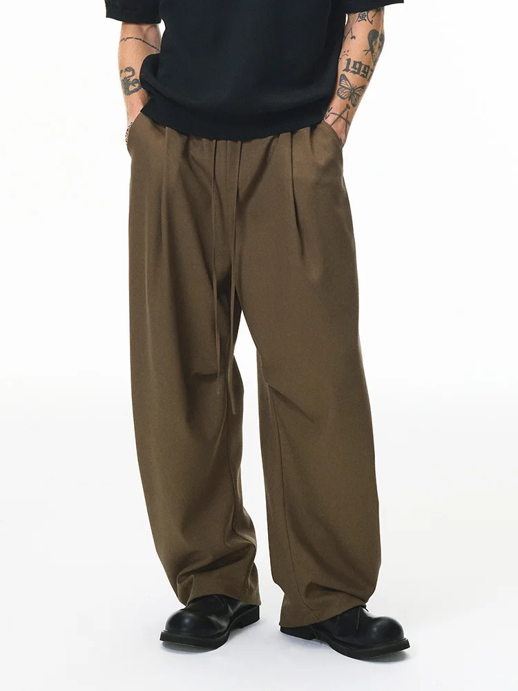 

American Sle Linen Wide Leg Pants Loose Men's Color Casual Trousers Comfortable Breathable Faionable Autumn Wear