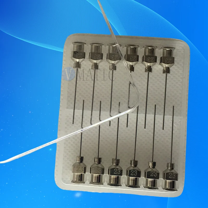 

Бесплатная доставка 12 шт. 1 дюйм 23 г металлические насадки для дозирования клея из нержавеющей стали