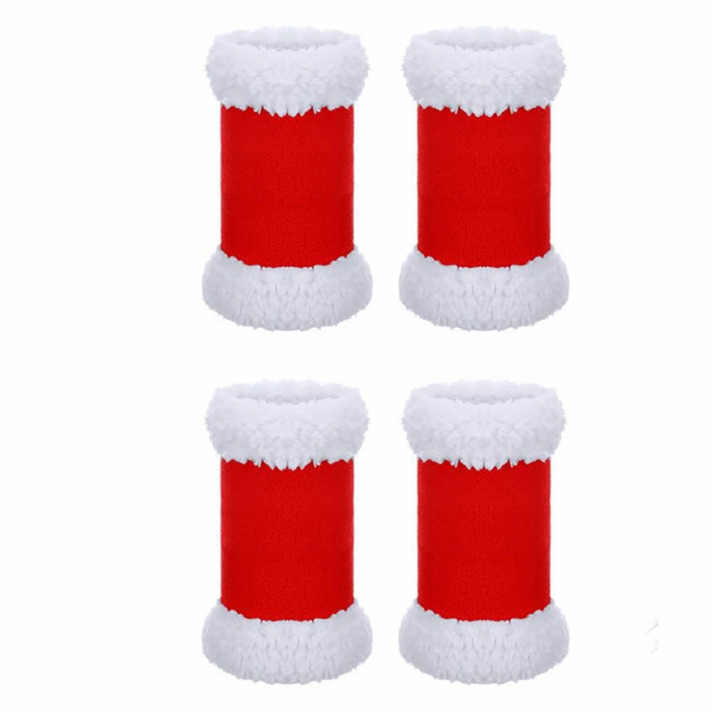 Polyester Horse Cases For Festive Occasions Santa Leg Wraps With Faux Fur Trim 5 Pcs Christmas type+3