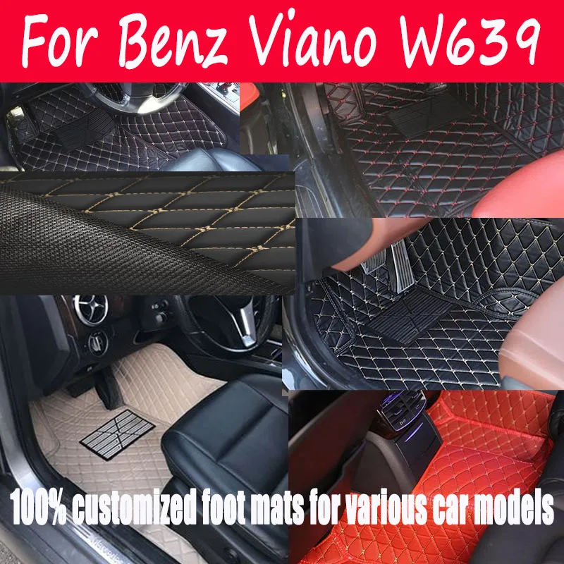 

Car Floor Mats For Mercedes Benz Viano W639 2006 2007 2008 2009 2010 Custom Auto Foot Pads Carpet Cover Interior Accessories