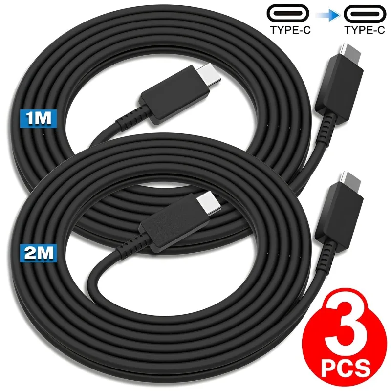 3PCS Fast Charge Type C To Type C PD Quick Charging Cable Wire for Samsung S26 S25 Plus Galaxy A55 A54 A82 Phone Accessories