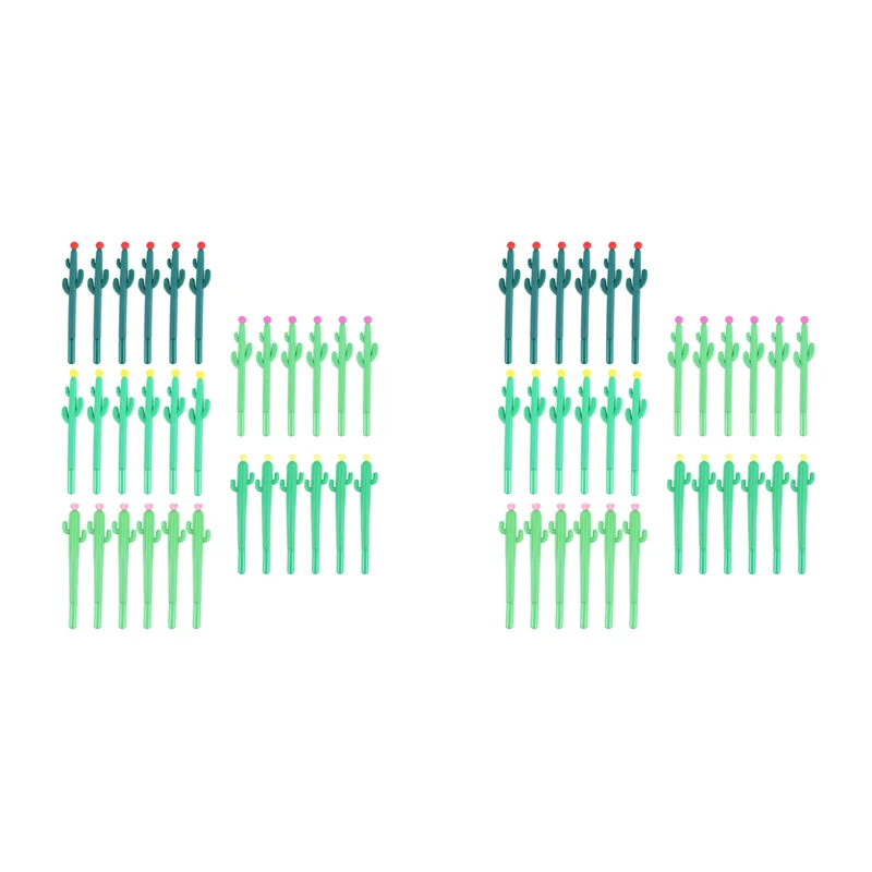 

Highly Recommended-60 Pieces Cactus Shaped Rollerball Pens Cactus Gel Ink Pens Writing Pen For Office School Home Writing Gift S