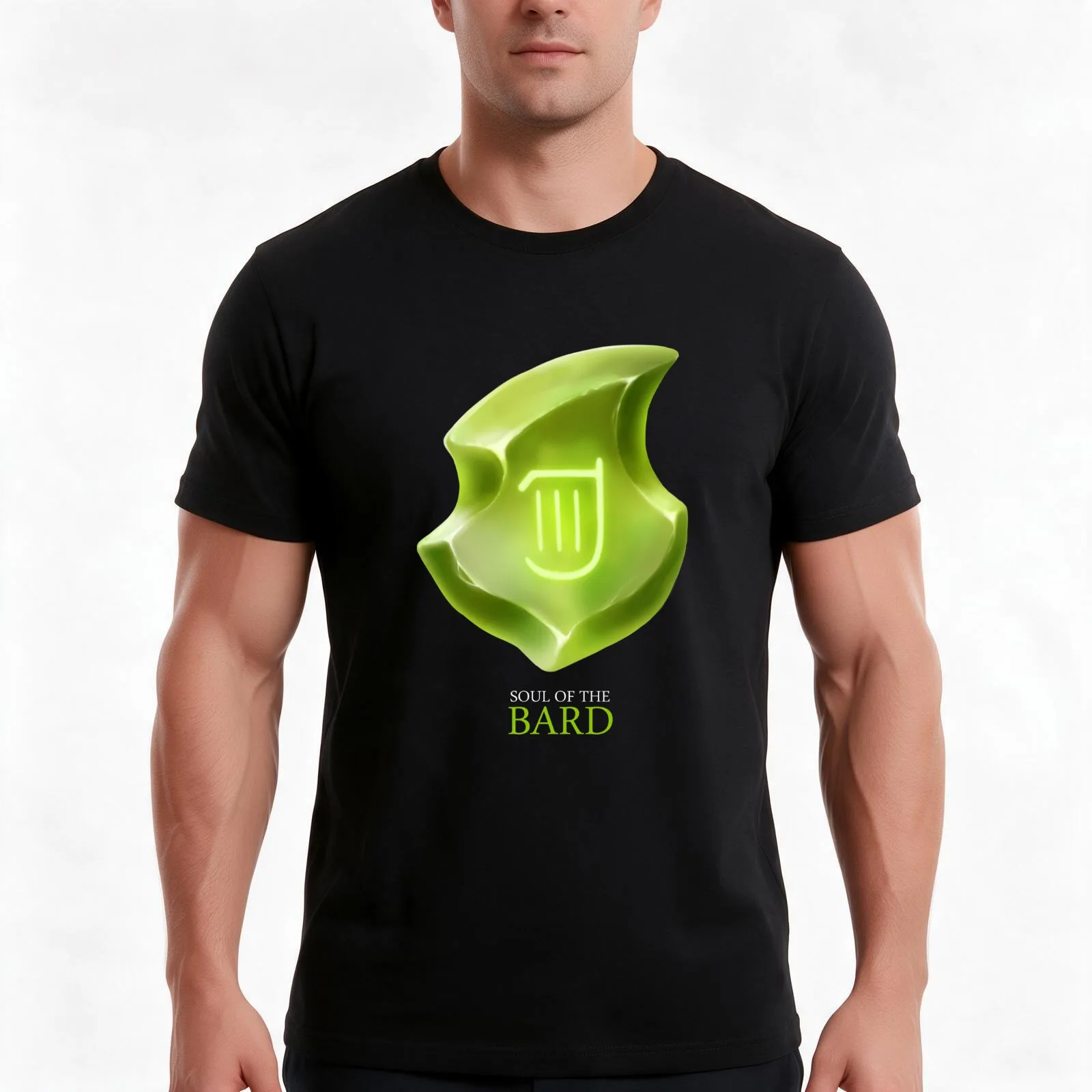 Soul of the Bard -black T-Shirt, Summer Casual Cotton Tee, Oversized Streetwear Tops, Vintage Graphic Print, Unisex Men Women