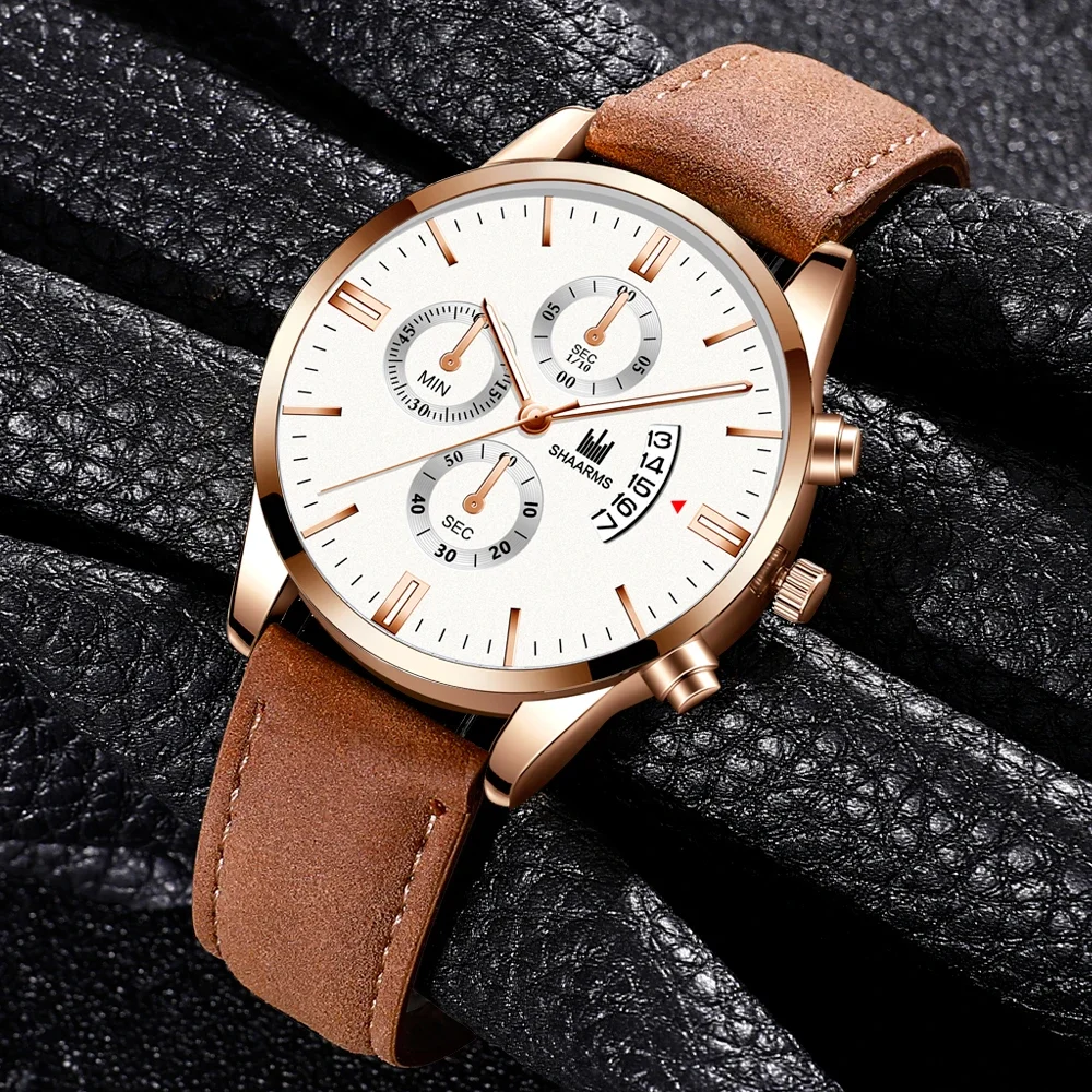 Montre Zones Me-Montres en acier inoxydable pour hommes, horloge à quartz, cuir, maille, luxe, décontracté, célèbre marque, calendrier, mode