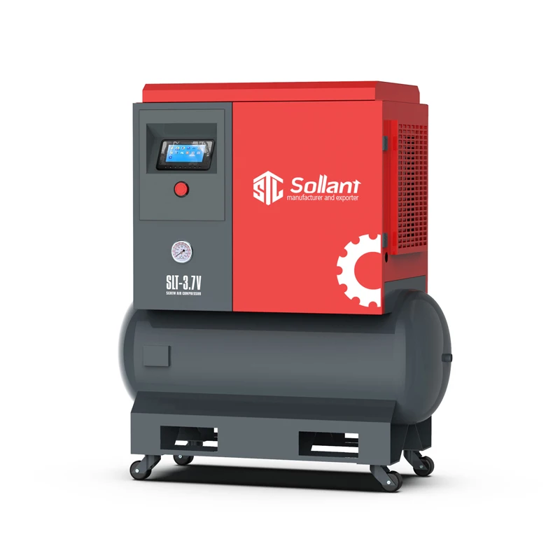

Sollant 3.7Kw 4.5Kw 5.5Kw 7.5Kw 5Hp 6Hp 7.5Hp 10Hp 220V 50Hz 60Hz Single Phase Rotary Heavy Duty Screw Air Compressor