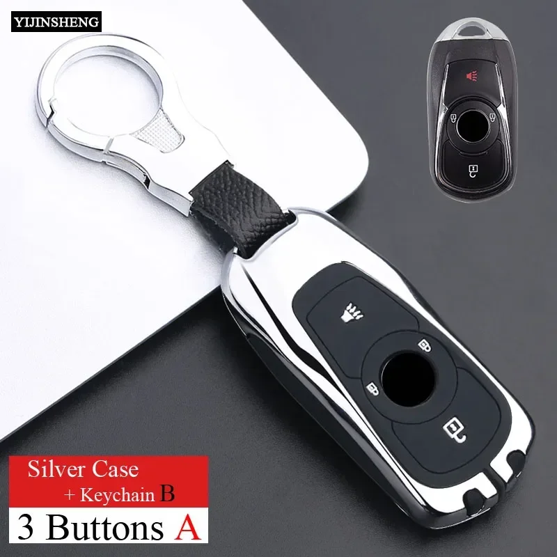 2 3 4 5 6 Button Zinc Alloy+Silicone Full Cover Car Key Case for Buick Enclave Lacrosse Verano Encore Regal Envision Cascada GL8