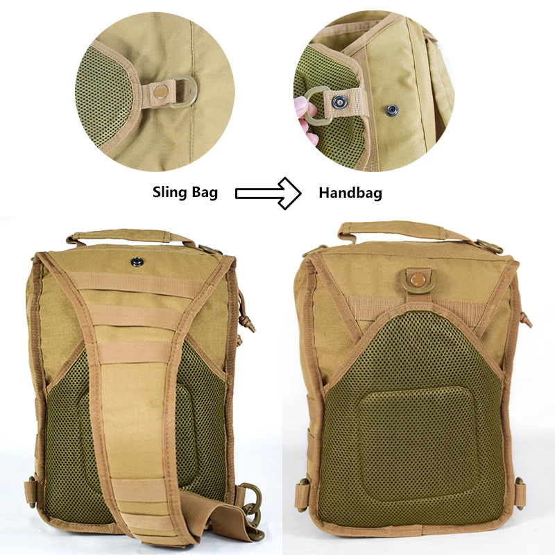 Outdoor Sling Bag Fishing Molle System Range Bag Waterproof Accessories Handbag  EDC  Case Breathable Back