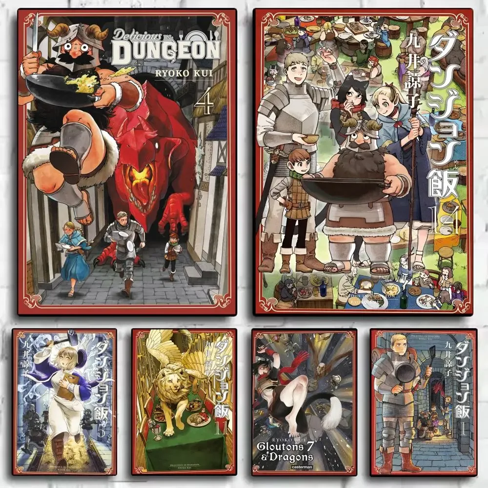 D-Delicious In Dungeon Poster Stickers HD Waterproof Painting Wall Art For Bedroom Living Room Home Decor Decoration Gift