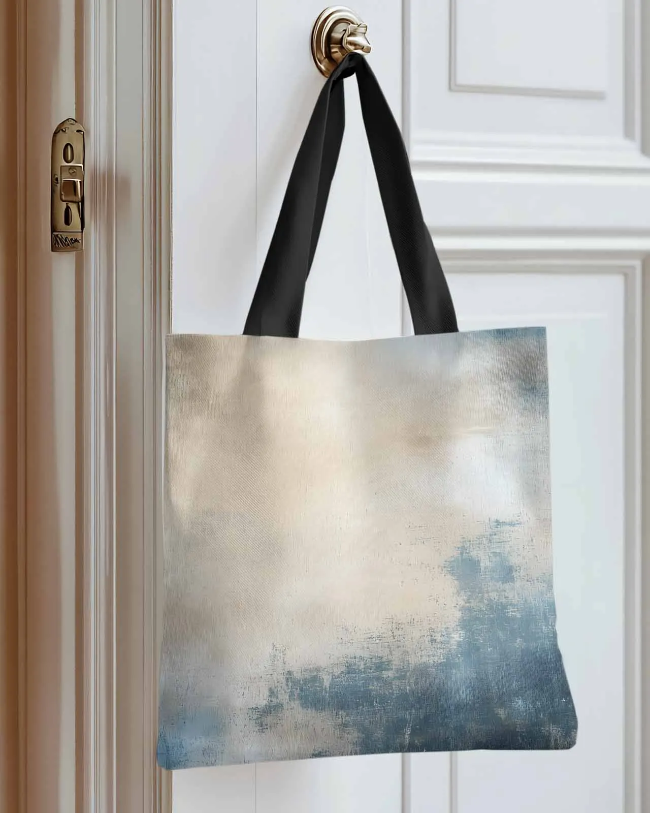 

Modern Abstract Art Gradient Canvas Bag Handbag Oxford Cloth Eco Shopping Storage Bag for Home Use