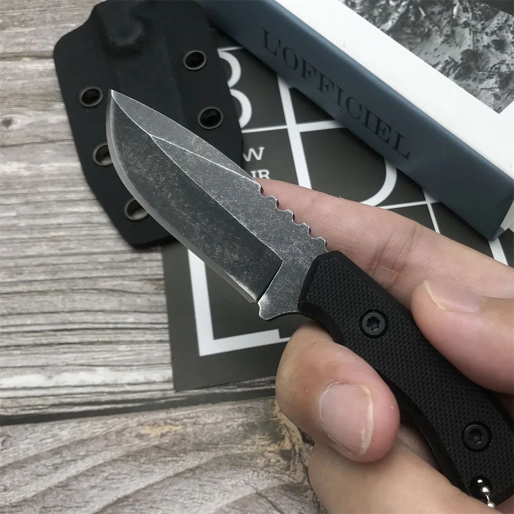 

Малый тактический нож с фиксированным лезвием и цепью, сталь 8Cr13Mov, рукоять G10, для EDC, кемпинга, охоты, спасения, для мужчин