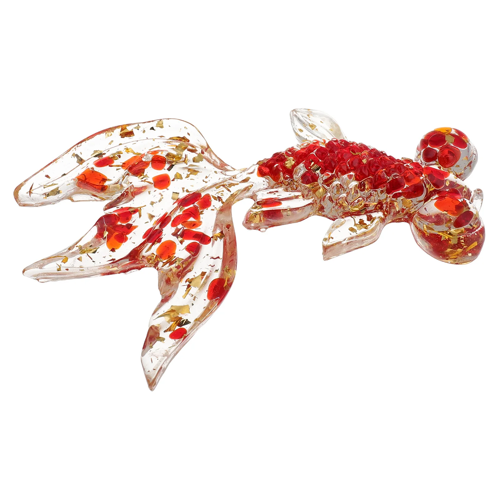 

Natural Handmade Crystal Koi Fish Sculpture Polished Transparent Stone Elegant Aquarium Fish Tank Decoration Goldfish Toy