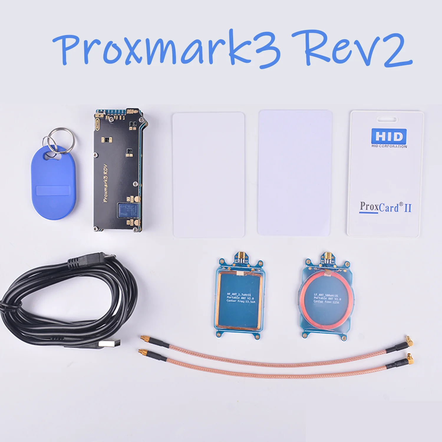 Proxmark3 Rev2 Kit Smart Chip Card Reader NFC Card Programmer RFID Clone Copier 125Khz Token Writer 13.56Mhz IC ID Duplicator