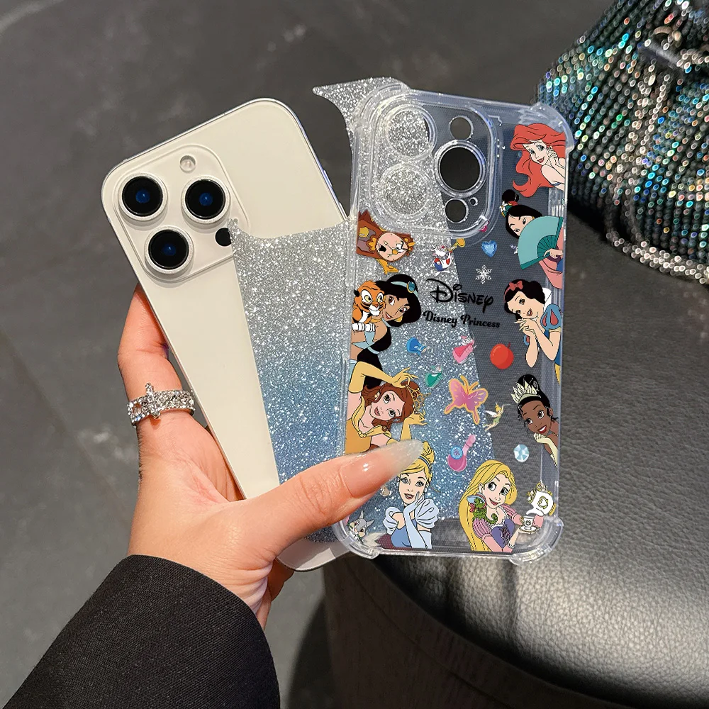 جميل ديزني الأميرة لطيف قضية الهاتف ل ممن لهم A3 A78 A74 A76 A72 A58 A57 A54 A53 A38 A31 A15 A17 A9 A7 A5 4G 5G بلينغ غطاء