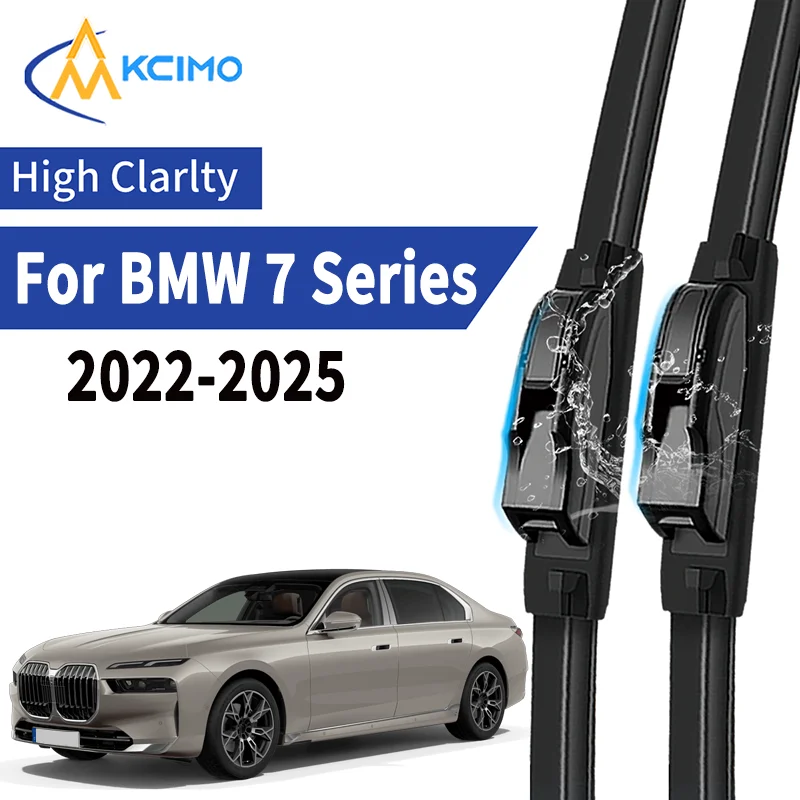 

2pcs Silent Wiper Blades for BMW 7 Series G70 2022-2025 All-Weather Durable Rubber Windscreen Wiper Car Accessories
