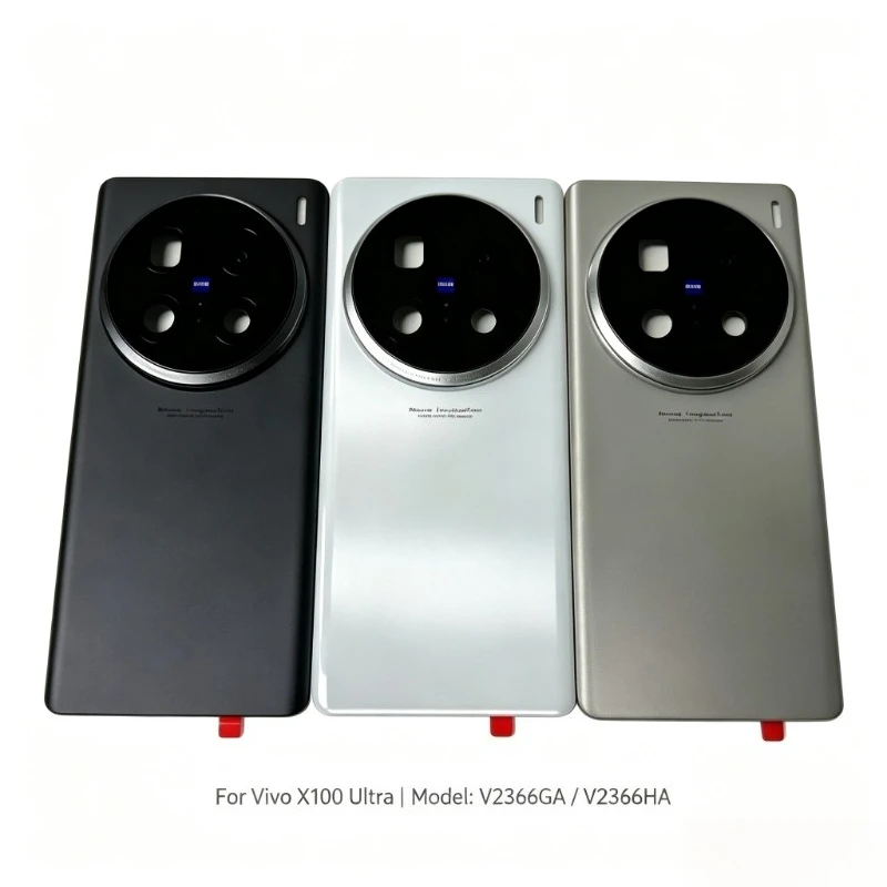 Glass Battery Back Cover For Vivo X100 Ultra V2366GA V2366HA Rear Housing Replacement With Camera Lens Repair Parts & Adhesive