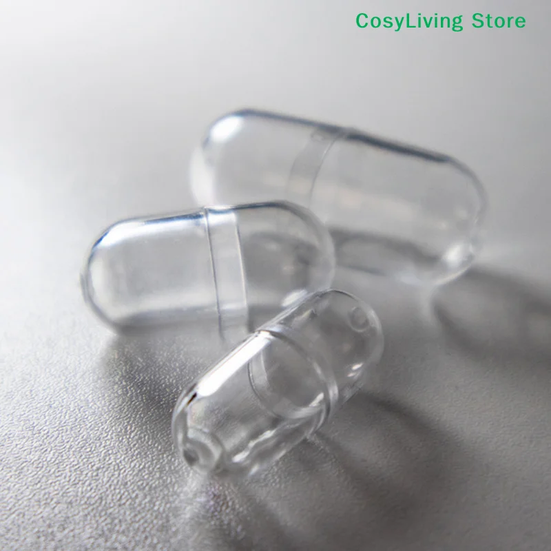 50Pcs Transparent Mini Empty Plastic Balls Capsule Toys Surprise Ball Container Prop Paintball Capsule Organizer Pill Case