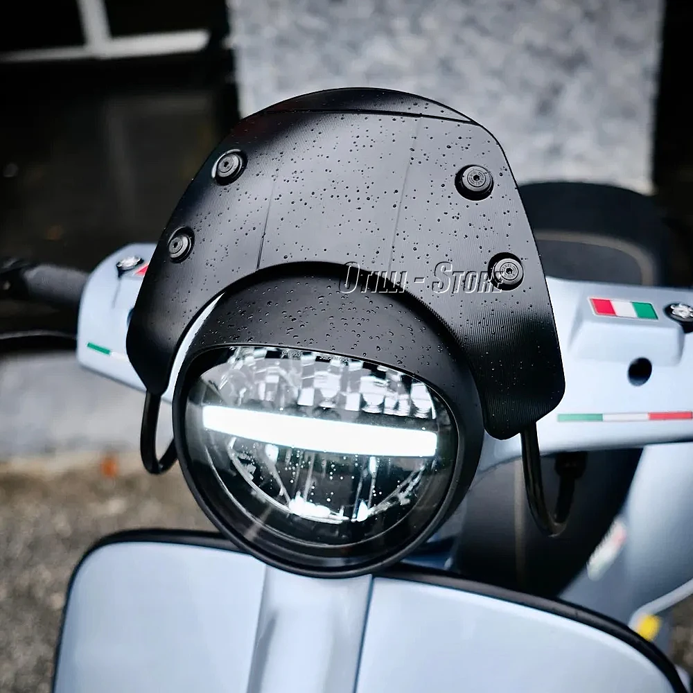 Neue 2018 2019 2020 2021 2022 Für Vespa GTS 300 SUPER GTS 300 Super Motorrad Schwarz Scheinwerfer Verkleidung Windschutzscheibe Deflektor Abdeckung