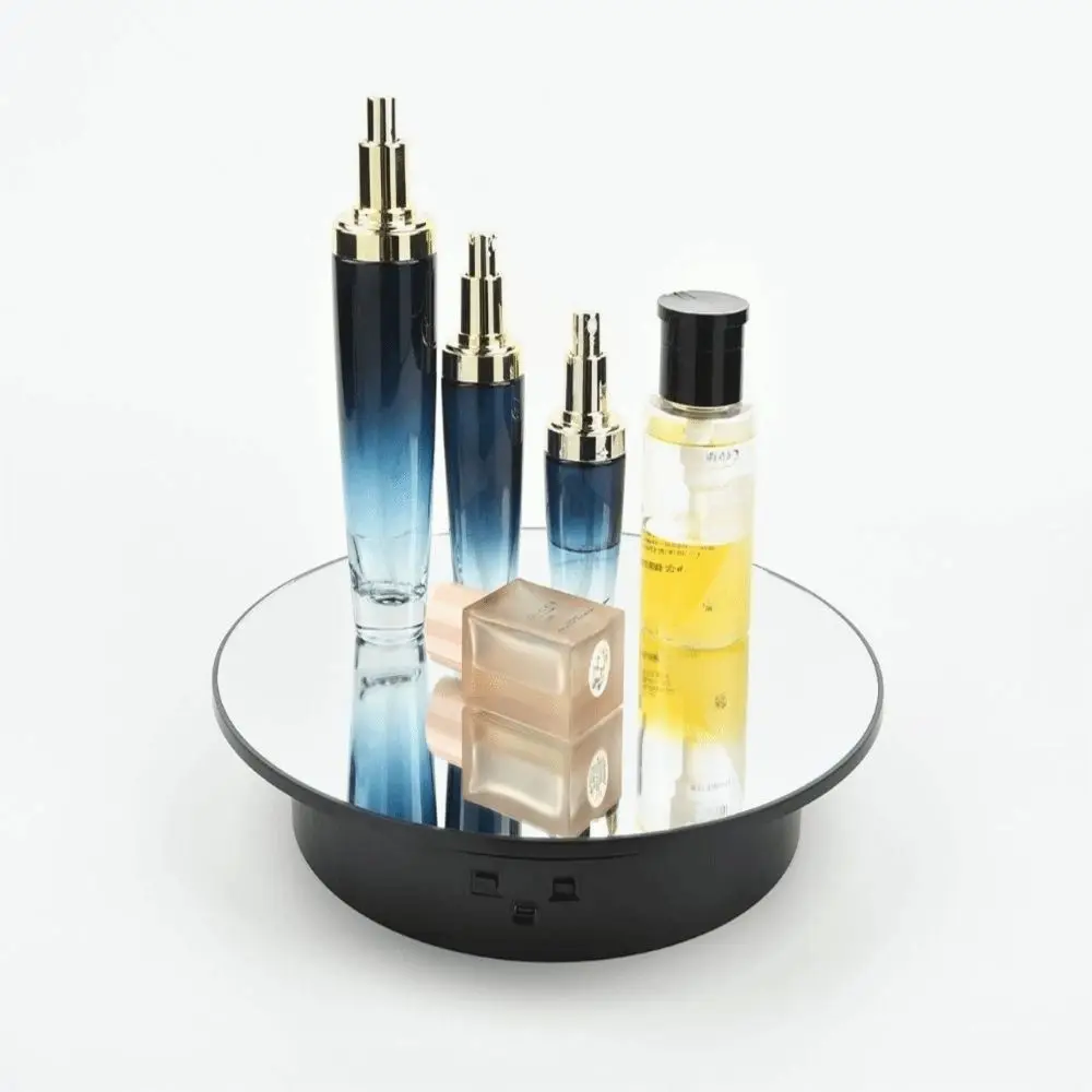 

360-Degree Rotation Rotating Display Stand Mirror Base Stable Load-Bearing Electric Display Cabinet USB Powered Silent Operation