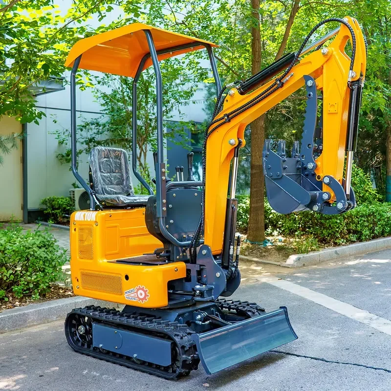 1 Ton Rubber Crawler Excavator with 1700mm Digging Depth and 2880mm Working Range for Farm Garden Landscaping Construction