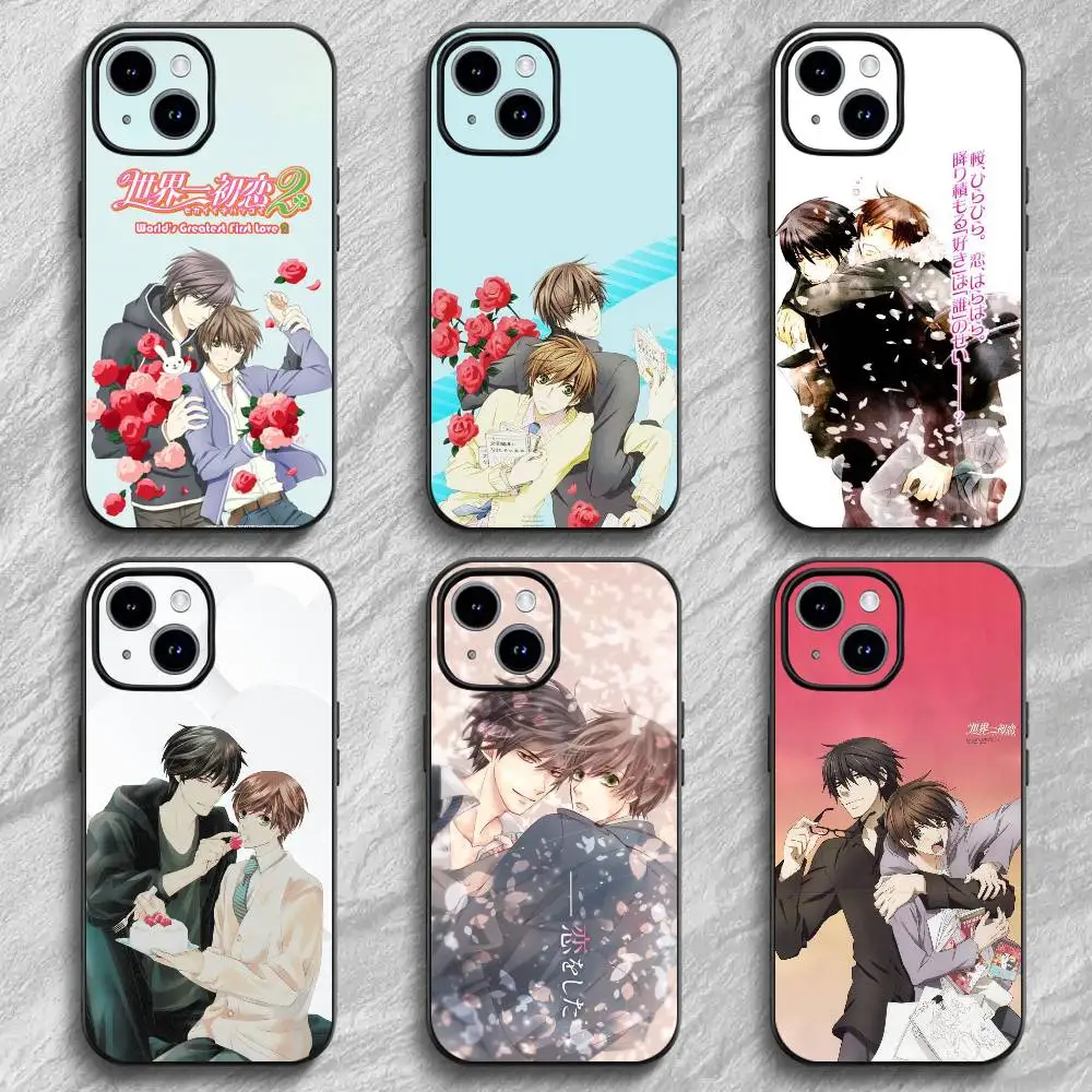 Funda de teléfono Anime S-Sekaiichi Hatsukoi para 11 12 13 14 15 16Pro Max mini classic Plus fuerte atracción magnética