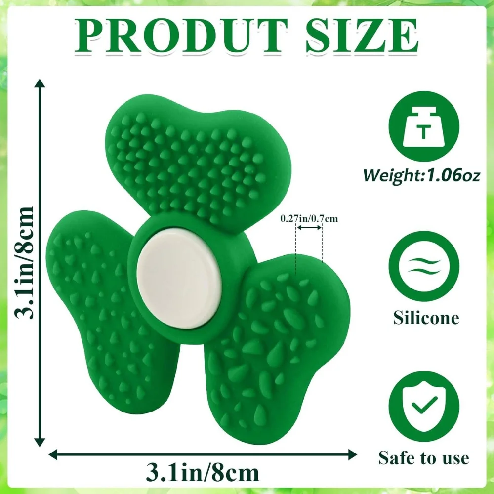 Clover Fidget Spinner Sensory Stone - لعبة تخفيف القلق للتركيز وتخفيف التوتر، ADHD Autism OCD، لعبة إصبع مضادة للانزلاق
