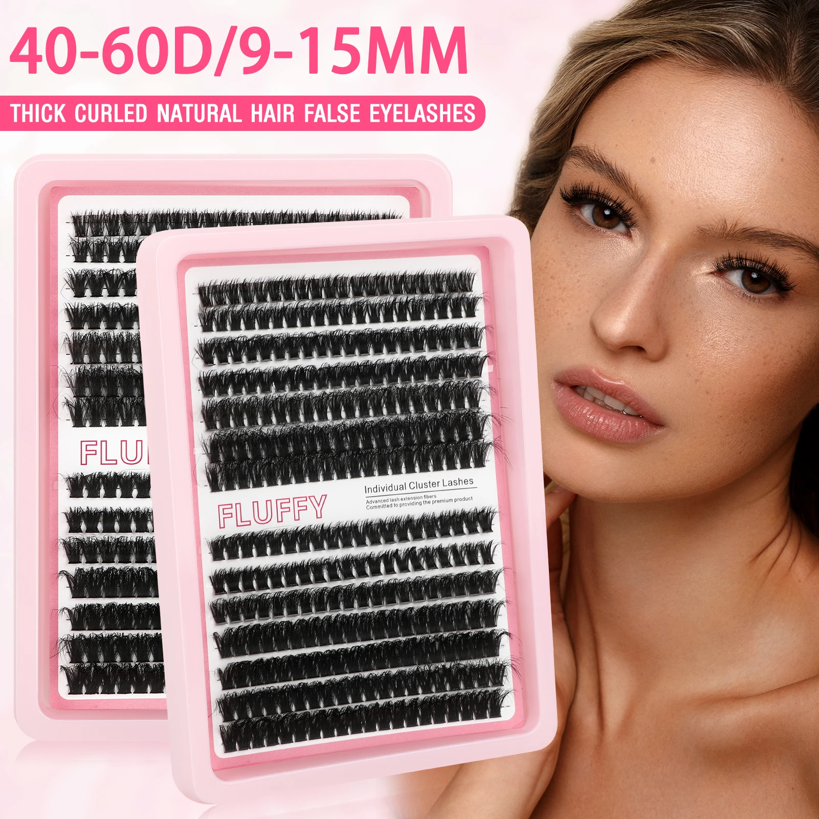 60-80D Valse wimper DIY lash cluster pluizige D Krul Wimper Extension 9-16mm natuurlijke Zwarte Natuurlijke Lash oogmake-up accessoires