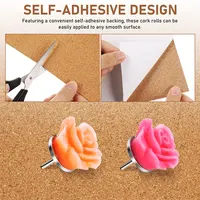 Self-Adhesive Cork Roll Diy Cork Crafts Board Adhesive Bulletin Peel and Stick Mat Notice with Backing for Office School Decor 5