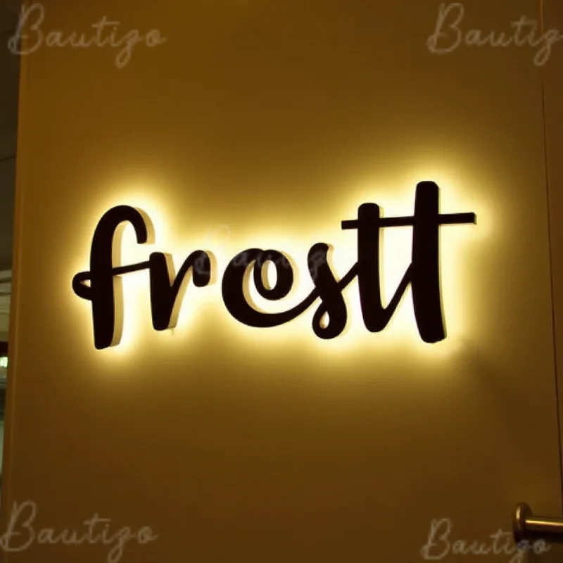 カスタム LED バックライト付きサイン 3D 金属文字屋外ビジネス店頭防水照明広告看板ライトアップ