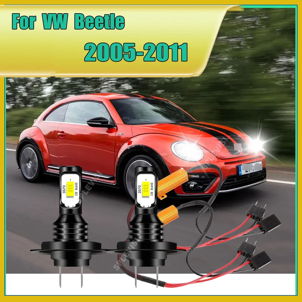 

9-16v Auto Lamp H7 LED Lights for Car Headlight Bulbs Luces led For Volkswagen VW Beetle 2005 2006 2007 2008 2009 2010 2011