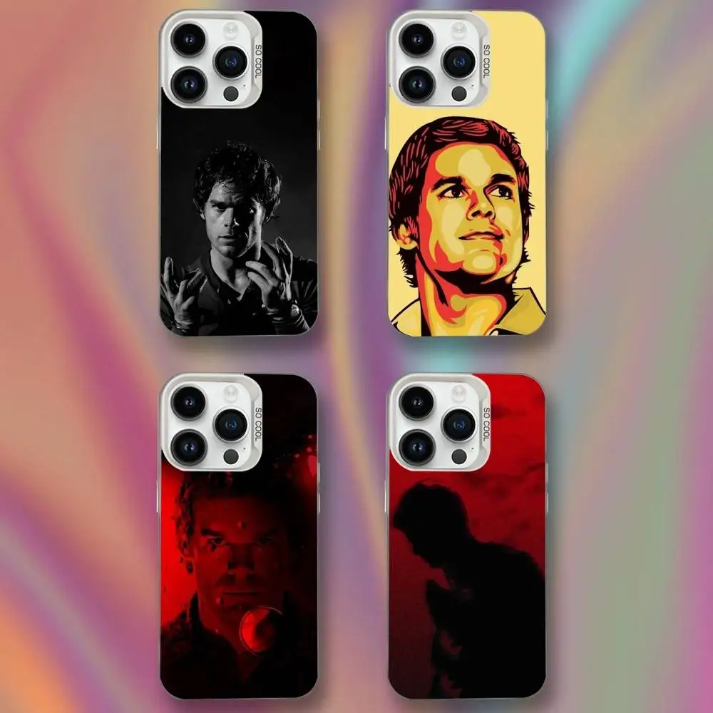 

D-Dexter-rs M-Morgan-ns Phone Case For iPhone 16,15,14,13,12,11,Mini,Pro,SE,MAX White Matte Shockproof Cover