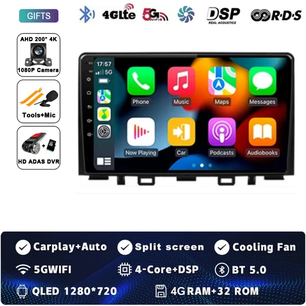 TIEYEZ Android 15 Carplay Auto Auto Radio GPS Multimedia Video Player Stereo BT Für Kia RIO Stonic YB 2016 2017 2018 2019 2020 2021 2022 5