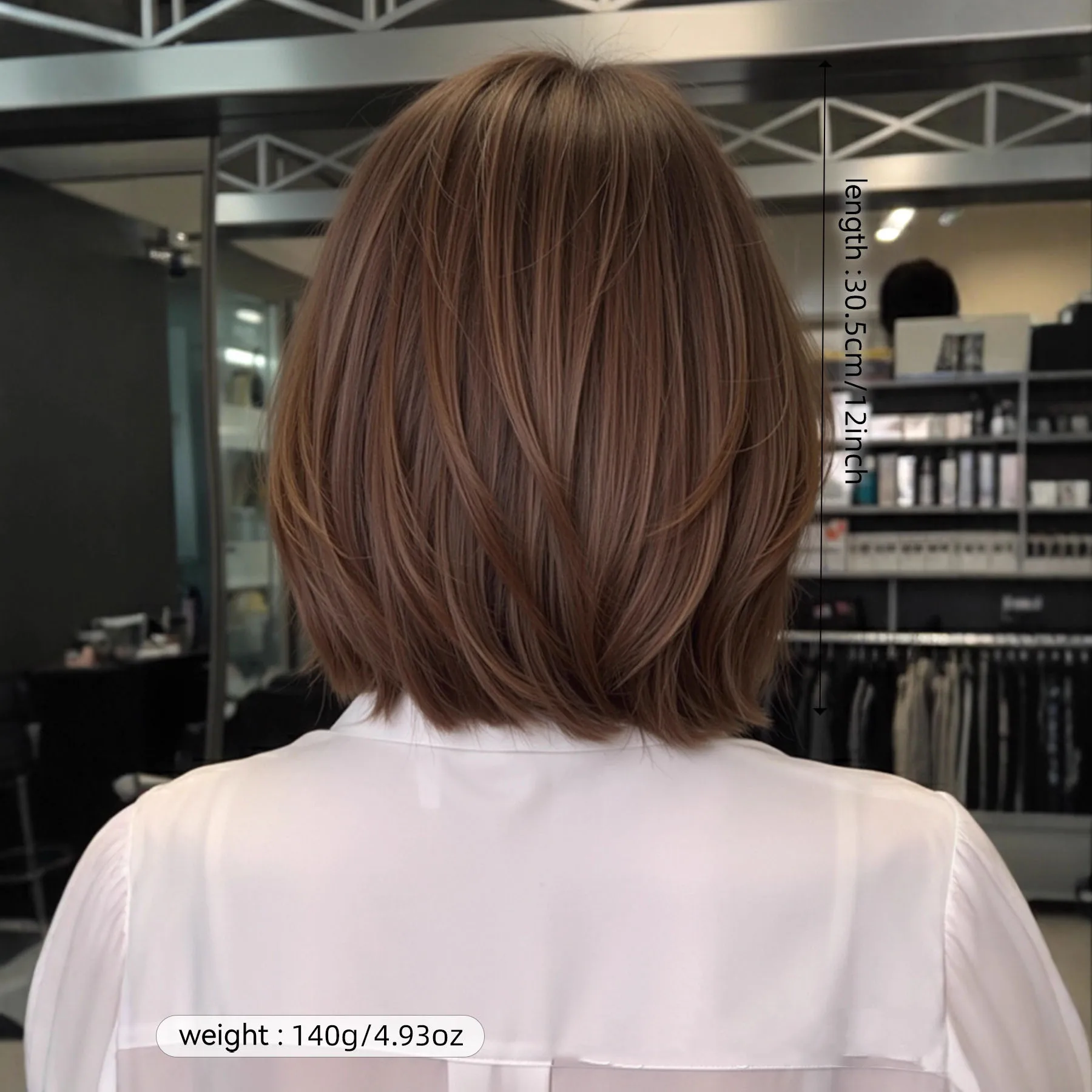 EASIHAIR Side Part Straight Synthetic Wigs for Women Short Dark Brown Bob Wigs Natural Hair Wigs Daily Lolita Heat Resistant