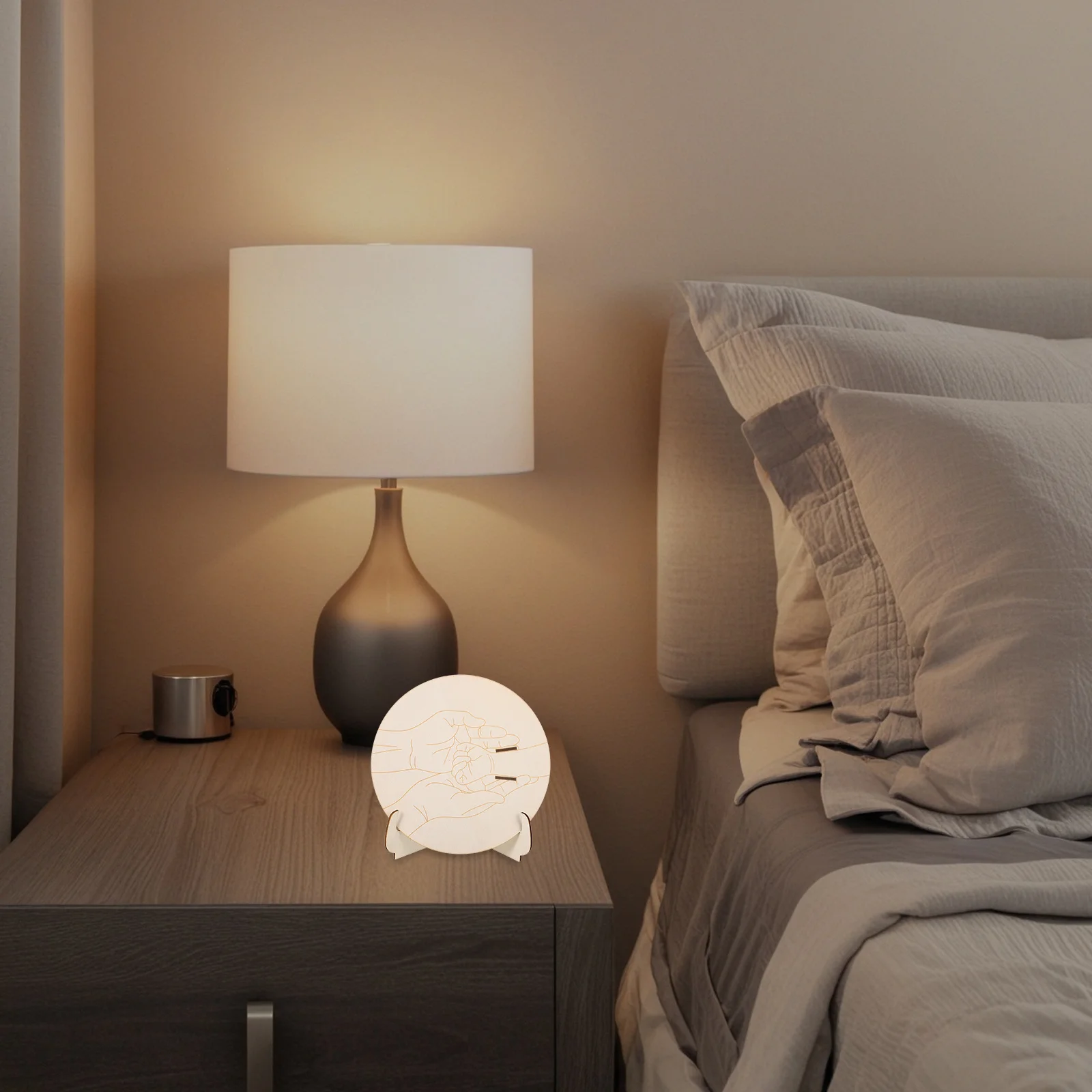 

1 комплект, деревянный держатель для браслета на рождение ребенка, круглая выгравированная больничная табличка для новорожденных, знак объявлений в детской комнате, памятный подарок на память