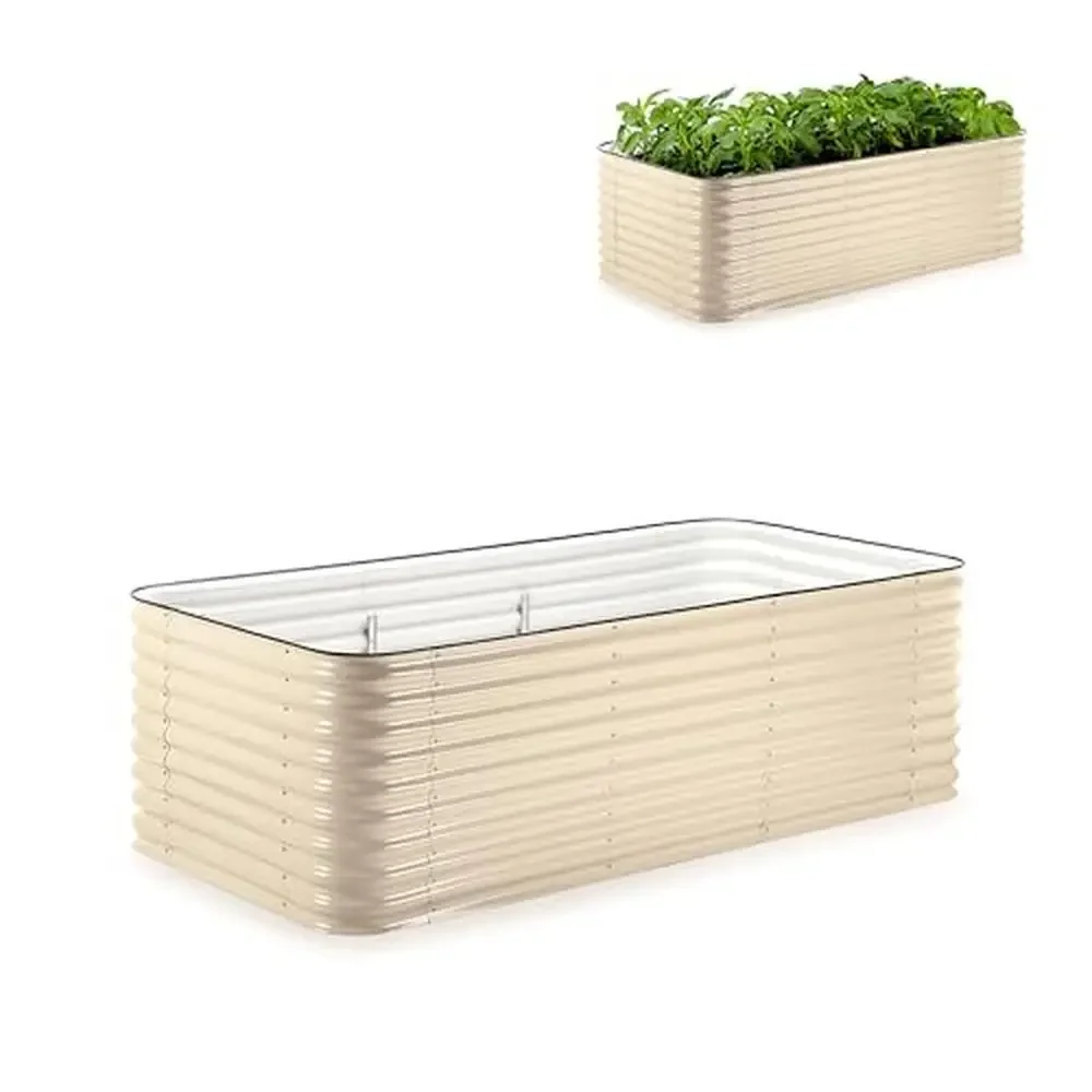 

Модульный комплект садовой кровати из оцинкованной стали, кашпо для выращивания овощей и трав, устойчивый экологически чистый дизайн, безопасный для еды