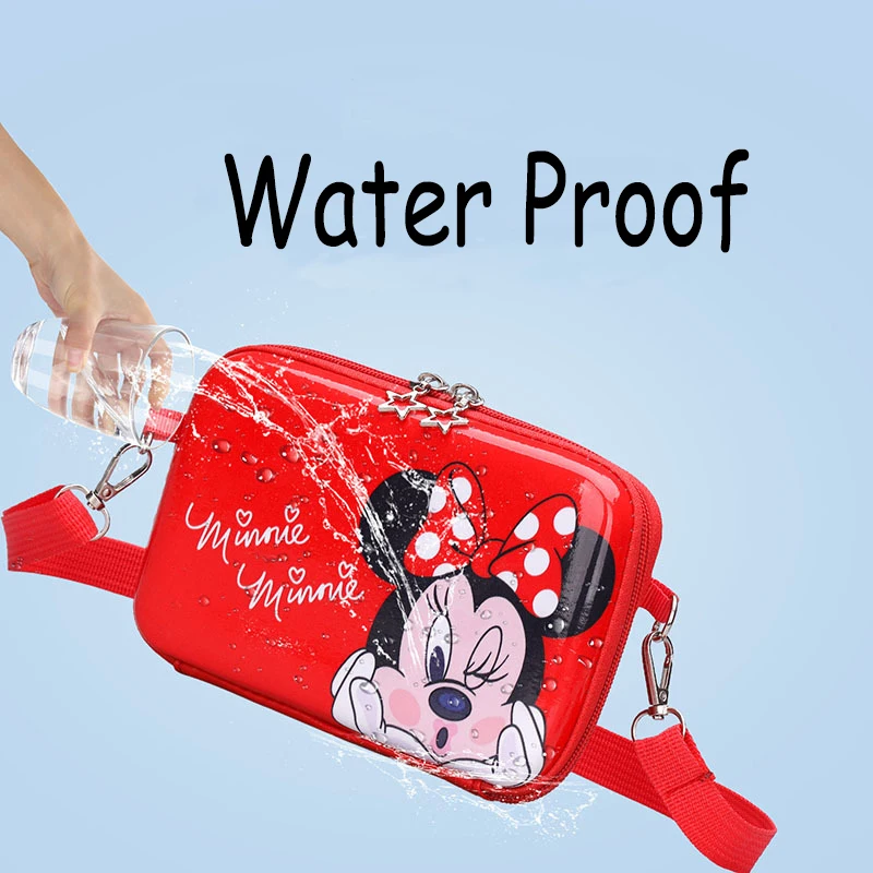 Disney Mickey Mouse Mobile Phone Bag Kawaii Cartoon The Pooh Anime Figure Fashion Girls Water Proof Daily Bag Kids Birthday Gift