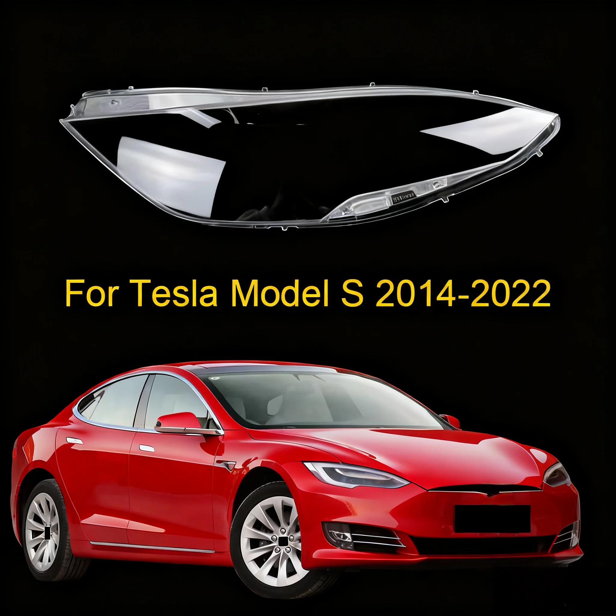 

Headlight Cover Shade Headlamp Shell Lampcover Lens Plexiglass Replace Original Lampshade For Tesla Model S 2014-2022