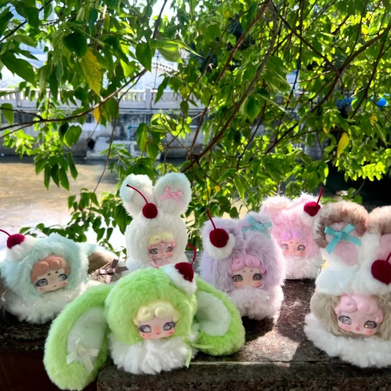 럭키디어나이 굿나잇 버니 플러시 토이 블라인드 박스 귀여운 소녀 인형 트렌디한 휴일 선물 서프라이즈 장식 피규어