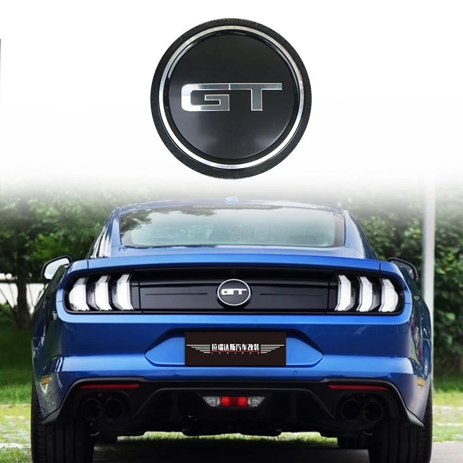 

For 2015-2023 Ford Mustang GT Tail Mark ABS Material Gloss Black Finish Decklid Panel Emblem Exterior Car Parts Car Logo