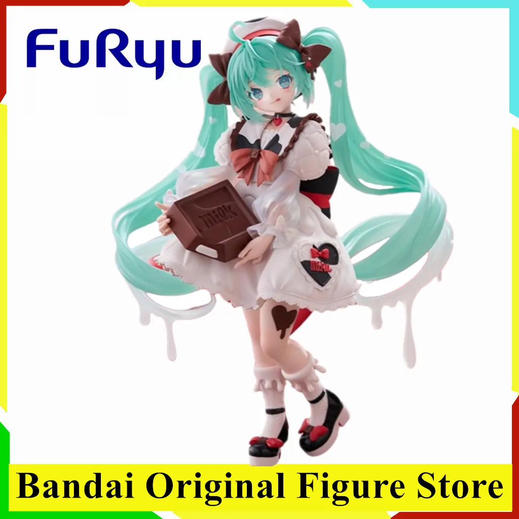 

Original FuRyu Hatsune Miku x Tirol Chocolate Trio-Try-iT Figure Action Figure Milk Ver. PVC Model Collection Doll