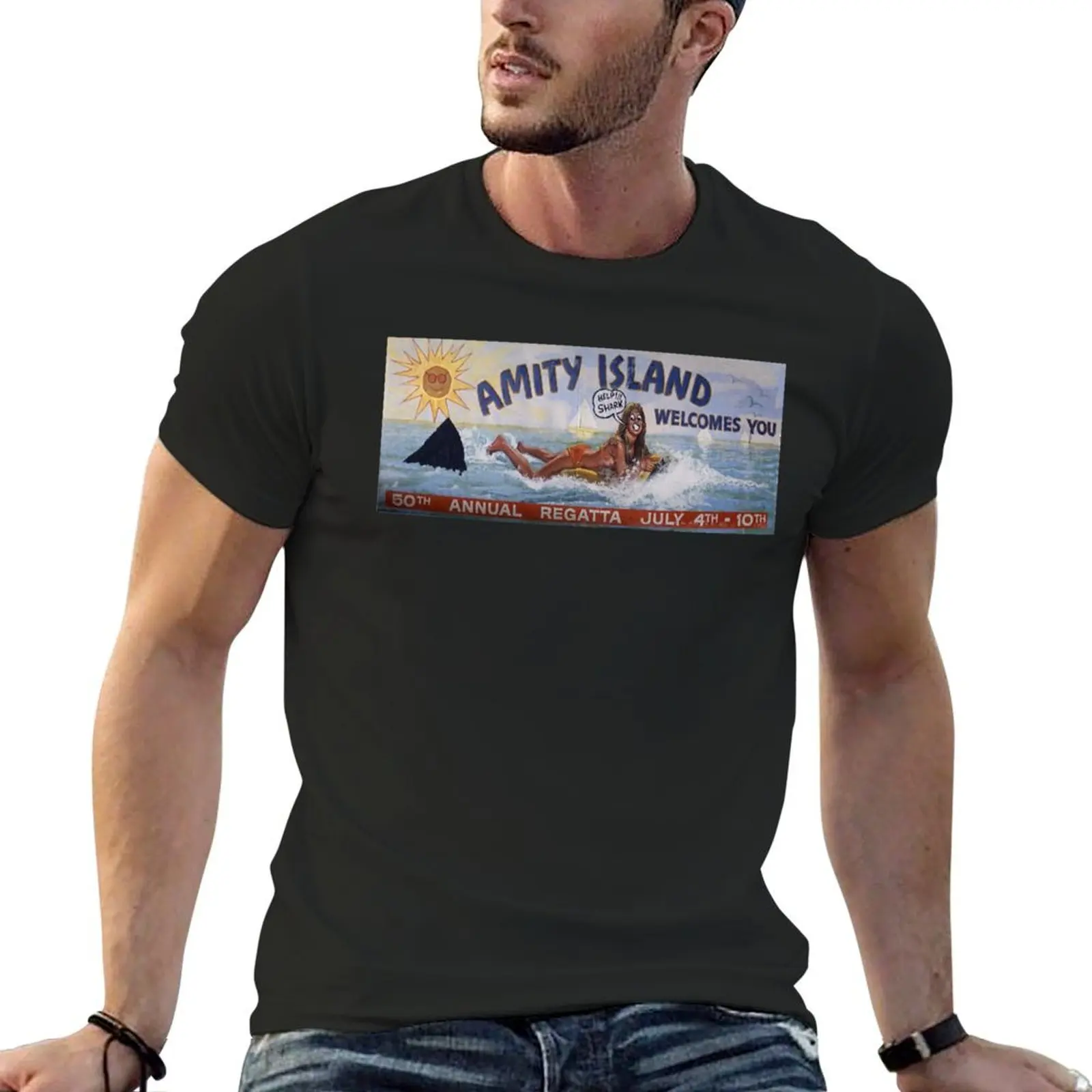 

Welcome To Amity Island T-Shirt designer shirts summer tops men t shirts high quality