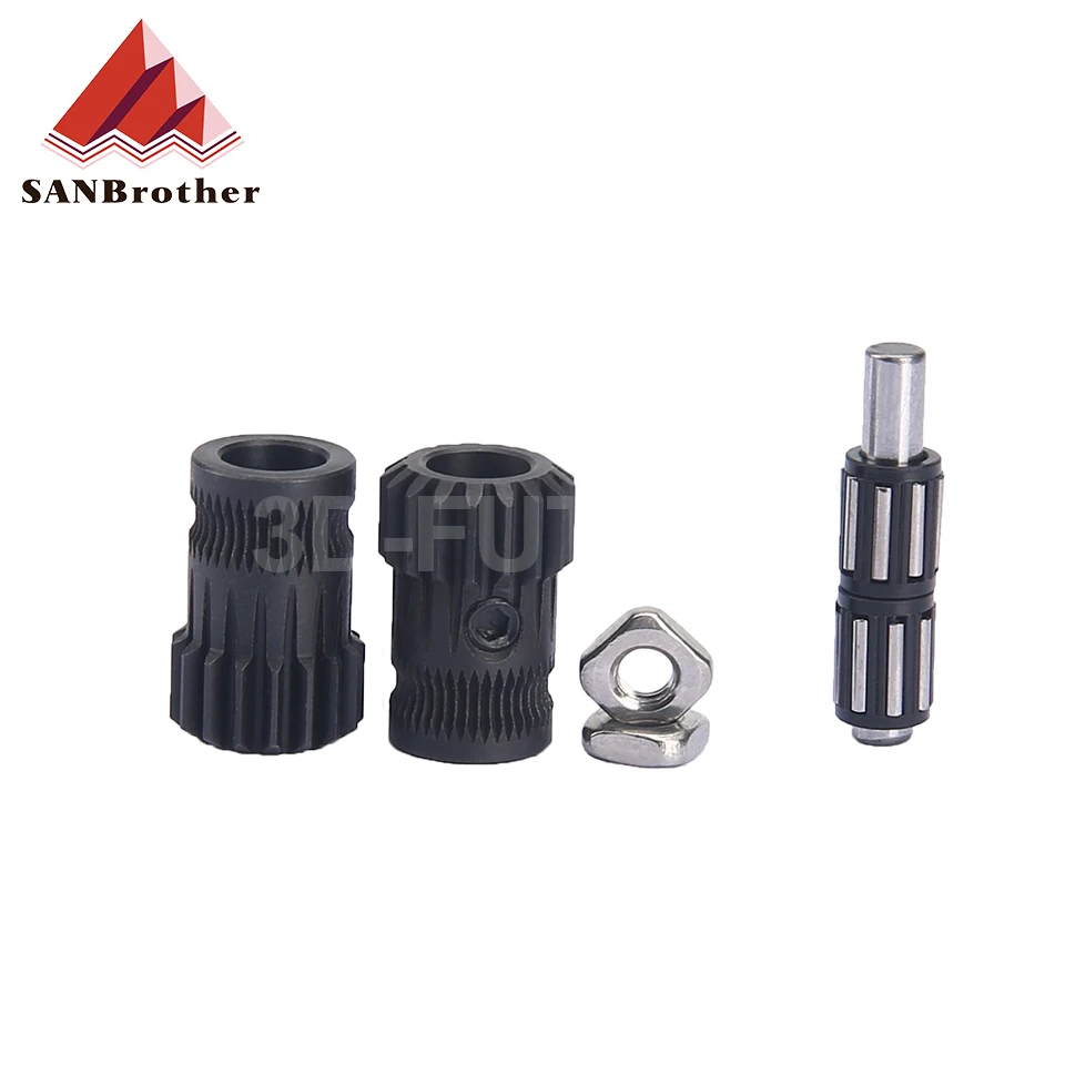 Juego de poleas de acero para impresora 3D Prusa i3 MK2/MK3, pieza de impresora 3D clonada Btech, engranajes duales, Kit de poleas de acero Prusa