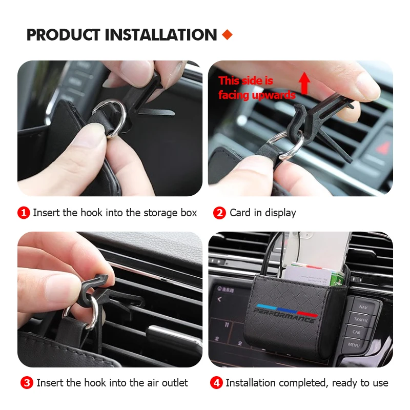 Car Air Vent Storage Box Hanging Phone Waste Storage Case For BMW X1 X3 X4 X5 X7 G20 G38 F20 F39 F48 E46 E60 E36 E39