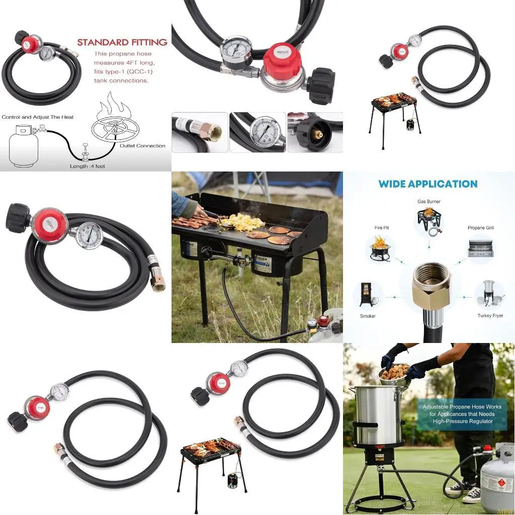 Регулируемый регулятор пропана высокого давления A0NC с шлангом для конверсии цилиндра давление давление газовые банки для для
